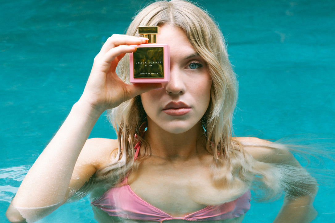 Ayla Demirci for Brandt — Guava Sorbet Elixir, poolside